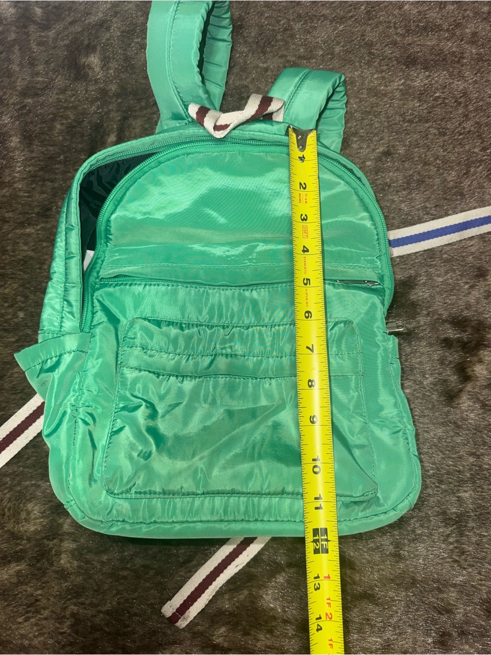 Green Nylon Mini Backpack